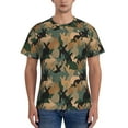 thumbnail image 1 of Bixox Men's Camouflage Rabbit Printed Short Sleeve Skinny Athletic T-Shirt, 1 of 6