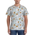 thumbnail image 1 of Bixox Men's Carrot Rabbit Printed Short Sleeve Skinny Athletic T-Shirt, 1 of 6
