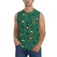 thumbnail image 1 of Bixox Men's Cartoon Air Transportation Printed Shirt Sleeveless Fitness Tank Top-Large, 1 of 7