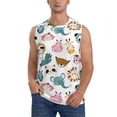 thumbnail image 1 of Bixox Men's Cartoon Animals Printed Shirt Sleeveless Fitness Tank Top-Small, 1 of 5