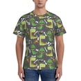 thumbnail image 1 of Bixox Men's Cartoon Dinosaurs (2) Printed Short Sleeve Skinny Athletic T-Shirt, 1 of 6