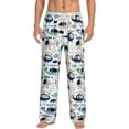 thumbnail image 1 of Bixox Men's Cartoon Helicopters Patterned Pajama Pants with Pockets Lounge Clothes for Home, 1 of 5