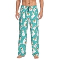 thumbnail image 1 of Bixox Men's Cartoon Llamas Patterned Pajama Pants with Pockets Lounge Clothes for Home, 1 of 5