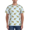 thumbnail image 1 of Bixox Men's Cartoon Sea Turtle Printed Short Sleeve Skinny Athletic T-Shirt, 1 of 6