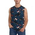 thumbnail image 1 of Bixox Men's Christmas Dachshund Printed Shirt Sleeveless Fitness Tank Top-X-Large, 1 of 5