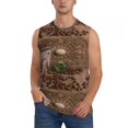Bixox Men's Coffee Beans Printed Shirt Sleeveless Fitness Tank TopX