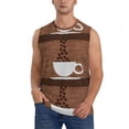 thumbnail image 1 of Bixox Men's Coffee Cafe Cup Printed Shirt Sleeveless Fitness Tank Top-Small, 1 of 7