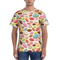 thumbnail image 1 of Bixox Men's Color Donut Printed Short Sleeve Skinny Athletic T-Shirt, 1 of 6
