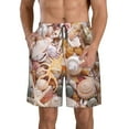 thumbnail image 1 of Bixox Men's Colorful Seashells printing Casual Classic Fit Short Summer Beach Shorts, 1 of 6