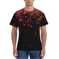 thumbnail image 1 of Bixox Men's Colorful Sparkling Printed Short Sleeve Skinny Athletic T-Shirt, 1 of 6