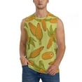 thumbnail image 1 of Bixox Men's Corn Printed Shirt Sleeveless Fitness Tank Top-XX-Large, 1 of 7