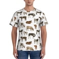 thumbnail image 1 of Bixox Men's Cow Printed Short Sleeve Skinny Athletic T-Shirt, 1 of 6