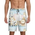thumbnail image 1 of Bixox Men's Cute Animals printed lightweight casual shorts, soft sleep shorts with pockets., 1 of 7