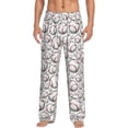 thumbnail image 1 of Bixox Men's Cute Baseball Patterned Pajama Pants with Pockets Lounge Clothes for Home, 1 of 5