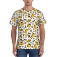 thumbnail image 1 of Bixox Men's Cute Bee Printed Short Sleeve Skinny Athletic T-Shirt, 1 of 6