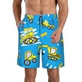 thumbnail image 1 of Bixox Men's Cute Car Cartoon printing Casual Classic Fit Short Summer Beach Shorts, 1 of 6