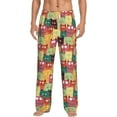 thumbnail image 1 of Bixox Men's Cute Cartoon Cat Patterned Pajama Pants with Pockets Lounge Clothes for Home, 1 of 5