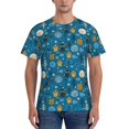 thumbnail image 1 of Bixox Men's Cute Colorful Owls And Trees Printed Short Sleeve Skinny Athletic T-Shirt, 1 of 6