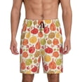 thumbnail image 1 of Bixox Men's Cute Colorful Pumpkins printed lightweight casual shorts, soft sleep shorts with pockets., 1 of 1