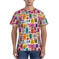 thumbnail image 1 of Bixox Men's Cute Doodles Printed Short Sleeve Skinny Athletic T-Shirt, 1 of 6