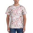 thumbnail image 1 of Bixox Men's Cute Rabbit Printed Short Sleeve Skinny Athletic T-Shirt, 1 of 6