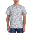 thumbnail image 1 of Bixox Men's Cute Rabbit Printed Short Sleeve Skinny Athletic T-Shirt, 1 of 6