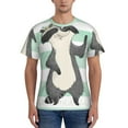 thumbnail image 1 of Bixox Men's Cute Raccoon Printed Short Sleeve Skinny Athletic T-Shirt, 1 of 6