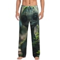 thumbnail image 1 of Bixox Men's Cute Saucerman With Big Eyes Patterned Pajama Pants with Pockets Lounge Clothes for Home, 1 of 5