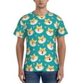 thumbnail image 1 of Bixox Men's Cute Shiba1 Printed Short Sleeve Skinny Athletic T-Shirt, 1 of 6