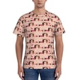 thumbnail image 1 of Bixox Men's Dachshund Couple Printed Short Sleeve Skinny Athletic T-Shirt, 1 of 6