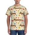 thumbnail image 1 of Bixox Men's Dachshund Dog And Flower Printed Short Sleeve Skinny Athletic T-Shirt, 1 of 1