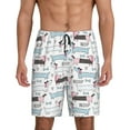 thumbnail image 1 of Bixox Men's Dachshund Dog Puppy printed lightweight casual shorts, soft sleep shorts with pockets., 1 of 5