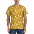 thumbnail image 1 of Bixox Men's Daisies Flowers Printed Short Sleeve Skinny Athletic T-Shirt, 1 of 6