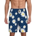 thumbnail image 1 of Bixox Men's Daisies Flowers printed lightweight casual shorts, soft sleep shorts with pockets., 1 of 5