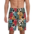 thumbnail image 1 of Bixox Men's Different Cats 1 printed lightweight casual shorts, soft sleep shorts with pockets., 1 of 5