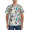 thumbnail image 1 of Bixox Men's Dinosaur Printed Short Sleeve Skinny Athletic T-Shirt, 1 of 6