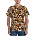 thumbnail image 1 of Bixox Men's Dogs Different Breeds Printed Short Sleeve Skinny Athletic T-Shirt, 1 of 6