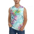 thumbnail image 1 of Bixox Men's Dragonfly Floral Printed Shirt Sleeveless Fitness Tank Top-XX-Large, 1 of 7