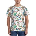 thumbnail image 1 of Bixox Men's Fairy Flower Printed Short Sleeve Skinny Athletic T-Shirt, 1 of 6