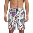 Bixox Men's Fairy Flower printed lightweight casual shorts, soft sleep