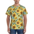 thumbnail image 1 of Bixox Men's Farmhouse Sunflower Printed Short Sleeve Skinny Athletic T-Shirt, 1 of 6