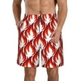 thumbnail image 1 of Bixox Men's Fire Symbols printing Casual Classic Fit Short Summer Beach Shorts, 1 of 6