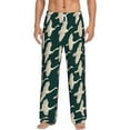 thumbnail image 1 of Bixox Men's Flying Swans Patterned Pajama Pants with Pockets Lounge Clothes for Home, 1 of 5