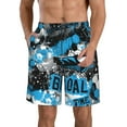 thumbnail image 1 of Bixox Men's Football Time printing Casual Classic Fit Short Summer Beach Shorts, 1 of 6