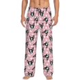 thumbnail image 1 of Bixox Men's French Bulldog Patterned Pajama Pants with Pockets Lounge Clothes for Home, 1 of 5