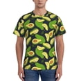 thumbnail image 1 of Bixox Men's Fresh Avocado Printed Short Sleeve Skinny Athletic T-Shirt, 1 of 6