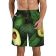 thumbnail image 1 of Bixox Men's Fresh Avocados printing Casual Classic Fit Short Summer Beach Shorts, 1 of 6
