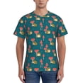 thumbnail image 1 of Bixox Men's Frog and Mushrooms Printed Short Sleeve Skinny Athletic T-Shirt, 1 of 6