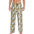 thumbnail image 1 of Bixox Men's Fruit Pineapples Patterned Pajama Pants with Pockets Lounge Clothes for Home, 1 of 5