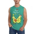 thumbnail image 1 of Bixox Men's Funny Avocado Printed Shirt Sleeveless Fitness Tank Top-Small, 1 of 7